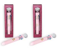 Pigna x Bridgerton, stylo à bille 10 couleurs, corps logoté et détail diamant, dans un coffret cadeau 1 pièce (Lot de 2)