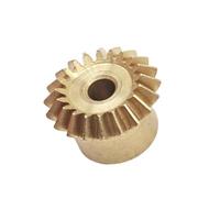Pignon 1 engrenage conique à 90 degrés en laiton, mini module 0,5, 15T, 18T, 20T, 25T, pignon à trou de 3 mm(25T 4mm Hole)