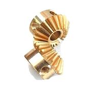 Pignon 2 pièces 1:1 engrenage conique en laiton 1 module 20 dents trou intérieur 6 mm 8 mm commutation d'entraînement à 90 degrés engrenages en laiton trou de vis M4 arbre d'alésage de vis(Bore 6mm)