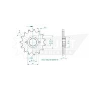 Esjot 32030 520 Front Sprocket Argenté 15t