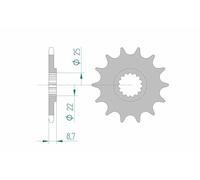 AFAM Pignon acier anti-boue 73301 - 520