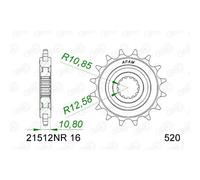 Pignon AFAM Acero Avec Caoutchouc Anti-ruido 21512nr-520 pour Moto Pièces Acces