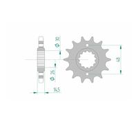 Pignon AFAM Acero Standard 20602-paso 530 pour Moto Pièces de Rechange Accessoir