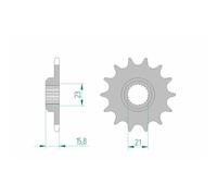 Pignon AFAM acier standard - 520