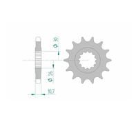 Pignon AFAM Acero Standard 21801-paso 530 pour Moto Pièce