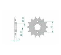 Pignon AFAM Acero Standard 24502-paso 520 pour Moto Rechange