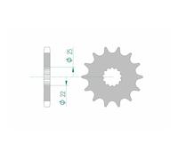 Pignon AFAM Acero Standard 28400-paso 530 pour De Pièces Rechange Accessoires