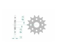 Pignon AFAM Acero Standard 28404-paso 520 pour Moto Pièces