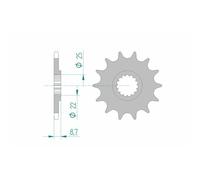 Afam Pignon acier standard 73301 – pas 520 Z12