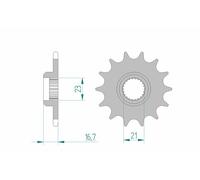 Pignon AFAM acier standard - 520