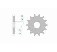 Afam Pignon acier standard 28401 - 525