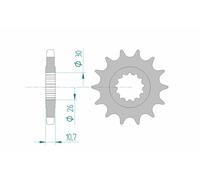 Pignon AFAM acier standard - 530