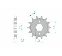 Afam Pignon Acier Standard 20502 - 530
