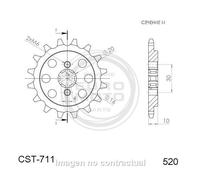 Supersprox Cagiva 520x14 Cst711x14 Front Sprocket Argenté 14t