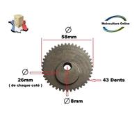 Pignon / couronne de taille haie orientable de multifonctions