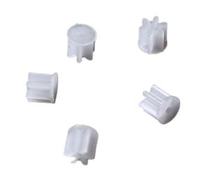 pignon d'arbre Engrenage à dents droites en plastique 0.4M 6T, Module 0.4, pignon à 6 dents, jouet, arbre serré de 0.8mm, Mini engrenage de moteur sans noyau, 5 pièces transmission du moteur