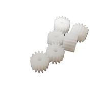 Pignon d'arbre moteur en plastique | Arbre blanc 6x5mm 2mm, Module 0.5 10 dents for moteur de bricolage, arbre de boîte de vitesses: 20 pièces