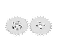 Pignon de Chaîne 2 Pièces, Pignon Industriel, Pignons à 24 Dents Engrenage à Chaîne en Alliage de Zinc à 24 Dents 52 Mm X 6,8 Mm Pièces de Robot pour Chaîne en Acier