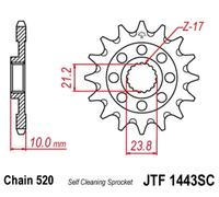 JT SPROCKETS Pignon acier anti-boue 1443 - 520
