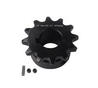 Pignon de chaîne à rouleaux #35 - Moyeu standard ANSI de type B, alésage de 5/8", 12 dents - Acier AISI 1045, dent trempée, finition oxyde noir, usiné CNC de précision