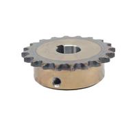 Pignon de chaîne à rouleaux à dents de précision 06B 17T, 1 pièce | Roue de pignon d'entraînement industriel en acier 45# avec rainure de clavette(20mm (keyway 6mm))