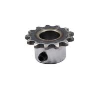Pignon de chaîne à rouleaux dentés Pignon 04C 10 dents, trou intérieur 6/8/10 mm, 25 dents, 45#, pignon en acier, roue de table 04C, trou fini, trou de vis de pignon M5(14pcs 04C-10 Teeth)