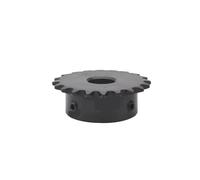 Pignon de chaîne à rouleaux dentés Pignon 24 dents 04C for chaîne à rouleaux, engrenage en acier 24T 45#, alésage de roue dentée industrielle 6 8 10 12 14 15 16 17-20 mm(15mm)