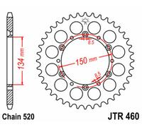Pignon de chaîne JT Sprockets 520 47Z diamètre intérieur 134mm cercle de trous 150mm