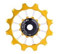 Pignon de dérailleur pour vélo 12T Céramique Aluminium Arrière Ajusté Vis 4/5 / 6mm Support 7/8/9/10 Vitesse(Doré)