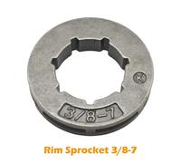 Pignon de jante de tambour d'embrayage 3/8 ¿ 7, pour tronçonneuse Husqvarna STIHL adaptée à la tronçonneuse à essence 58cc, chaîne de 3/8 pouces, outils de jardin-19mm-