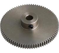 Pignon de module, pignon de moteur, pignon de moteur argenté 100 dents, roue dentée en acier 45#, module 0,5, vis supérieures, diamètre du trou 4 mm