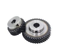 Pignon de moteur robuste en acier 1 pièce 2M 10Teeh 45 degrés engrenage hélicoïdal gauche en acier rainure de clavette alésage 10/12/14/15/17/19mm(17mm (keyway 5mm))