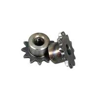 Pignon de moteur robuste en acier 1 pièces 11-35 dents 03C engrenage à chaîne en acier 5mm-16mm alésage petit pignon industriel roue moteur d'entraînement de(17 Teeth 10mm Hole)