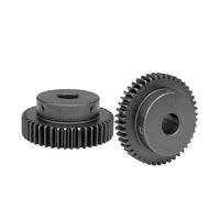 Pignon de moteur robuste en acier 1 pièces roue dentée .5 Module-46/48T taille d'alésage 10/12/14/15/19/20/25mm engrenage moteur en acier au carbone(1.5M46T - Bore 10 mm)