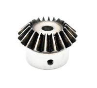 Pignon de moteur robuste en acier Engrenage conique 1:1 2 modules 20 dents avec trou intérieur 8 mm-20 mm 90 degrés entraînement commutation engrenages en acier de vis M(19mm)