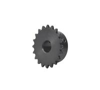 Pignon de moteur robuste en acier Engrenage de chaîne à 24 dents 04C, pignon industriel en acier 45#, alésage 8mm 20mm, d'entraînement moteur(12mm(4x1.8mm))