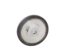 Pignon de moteur robuste en acier Engrenage droit en acier au carbone, 1 pièce, 1M, 60T/65T, alésage de roue, taille 6/8/10/12/14/15/16/17/19/20mm(1M 60T Bore 16mm)