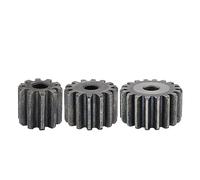 Pignon de moteur robuste en acier Engrenage plat 2M-10/11/12/13/14/15/16/17/18/19/20T, 1 pièce, cylindrique en acier au carbone hauteur 20mm(2M16T - Bore 10 mm)