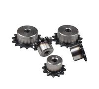 Pignon de moteur robuste en acier Pignon d'entraînement de chaîne en acier 05B, 1 pièce, 10-28 dents, pas d'engrenage, 8mm, roue pignon industriel(16 Teeth)