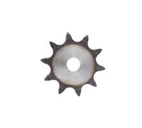 Pignon de moteur robuste en acier Trou de processus 10 à 25 dents 08B, entraînement par chaîne, pignon plat, pas d'engrenage, 12.7mm, roue industrielle en acier au carbone(11 Teeth(Bore 10mm)