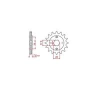 Pignon De Sortie De Boite Esjot Pour Moto Honda 125 Crm R 1990 À 2000 14 Dents Pas 520