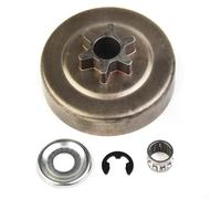 Pignon de tambour de rechange 3/8 6T pour tronçonneuse MS170 MS180 avec rondelle d'embrayage et clip E