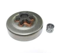 Pignon de tambour d'embrayage 3/8-6T Pour Husqvarna 23 COMPACT,Poulan 1800,2000,2000AV,2100,2300AV,2300CVA,2350CVA,2400,Poulan Pro PP180,PP180C,PP190,PP200,PP205,PP225,PP235,PP236,S23,Micro 25PS 25XX