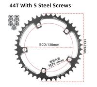 Pignon De Vélo De Route Vxm 130bcd Rond,38t 40t 42t 44t 46 48 50 54 56t 58t,Pignon Large Étroit Pour Vélo,Pour Shimano 5700 6700 - Type 44t Black And Screw-130bcd