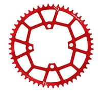 Pignon de Vélo Tout Terrain 104BCD, Disque de 52 Dents en Alliage d'Aluminium, Chaîne Positive Négative - Léger et Durable, Installation Facile, Conçu pour Performance et Fiabili (Rouge)