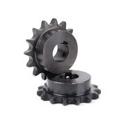 Pignon d'entraînement de chaîne de moteur 1 pièces 04C engrenage de chaîne 45# acier 20/24/25/30/36/40 dent 10-20mm alésage de clavette pignon industriel(17mm Keyway5x2.3mm,25 Teeth)