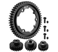 Pignon droit 50T 18T 20T 22T compatible avec Traxxas XMAXX XRT XO-1 Maxx E-REVO 2.0 VXL, kit d'engrenages de transmission en acier trempé de 1 m