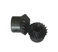 Pignon, engrenage droit de moteur haute précision, module 3, 15-30 dents, acier 45#, roue conique à 90°, alésage pilote, hélicoïdal(1Pair 15 Teeth)