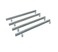 Pignon et crémaillère métalliques pour ouvre-porte coulissant, conception robuste, longueur totale 2 m, vis de fixation incluses ,