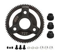 Pignon et engrenages Spur Set en acier haute précision 48p 72T Équipement SPUR avec 19t 20T 21T Pignon pour Traxxas Slash 2WD 1/10 RC CARS NOIR